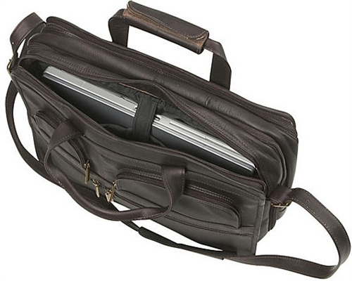 Edmond Leather Expandable Business Briefcase EL-291