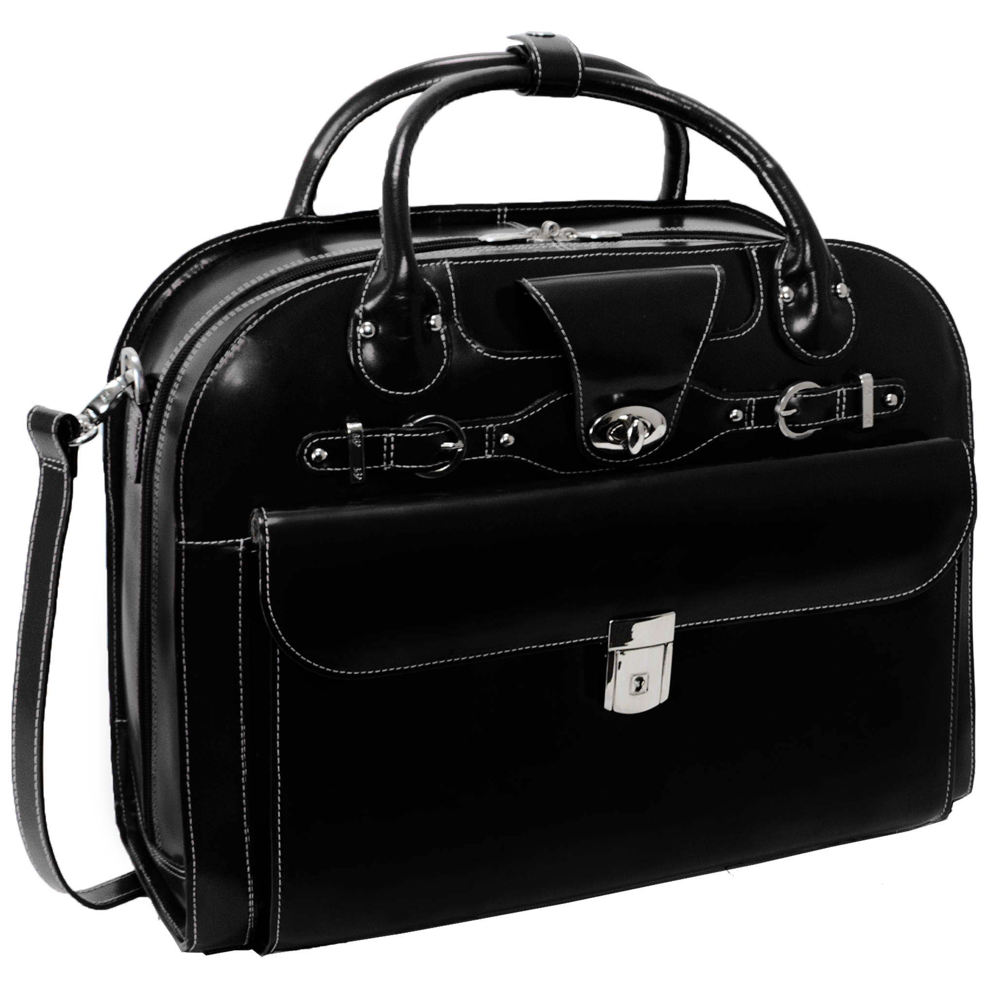 McKlein Roseville - Black Leather Ladies Briefcase