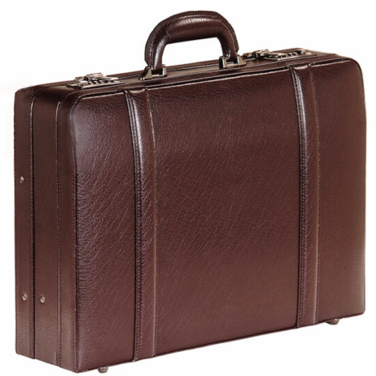 Mancini Expandable Leather Attache Case