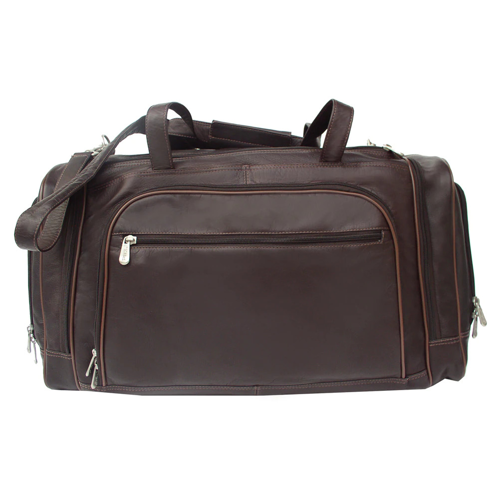 Piel Leather 2462 Multi Compartment Duffel Bag