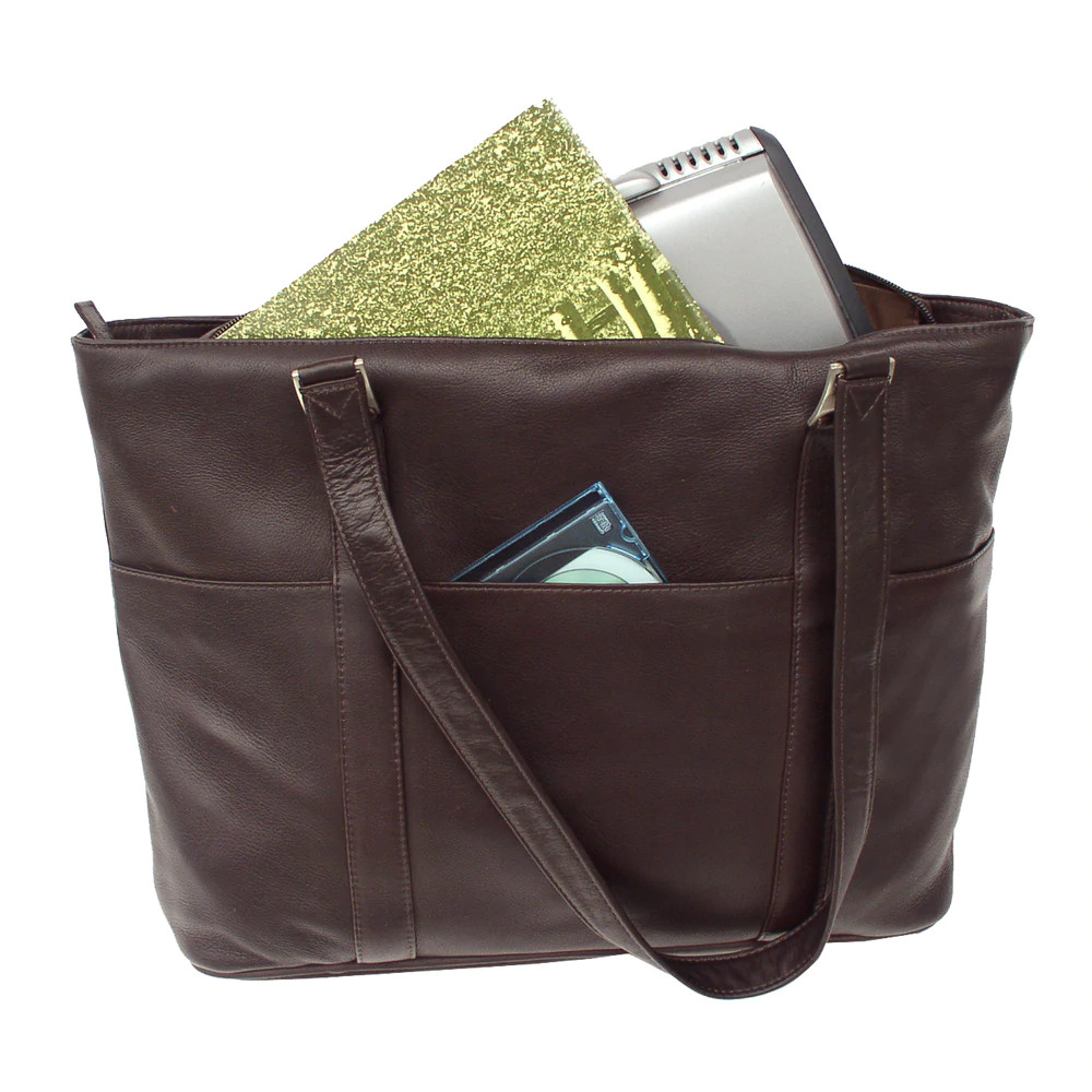 Piel Leather 2470 Computer Tote Bag