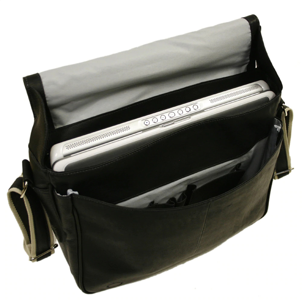 Piel Leather Expandable Leather Messenger Bag 2813