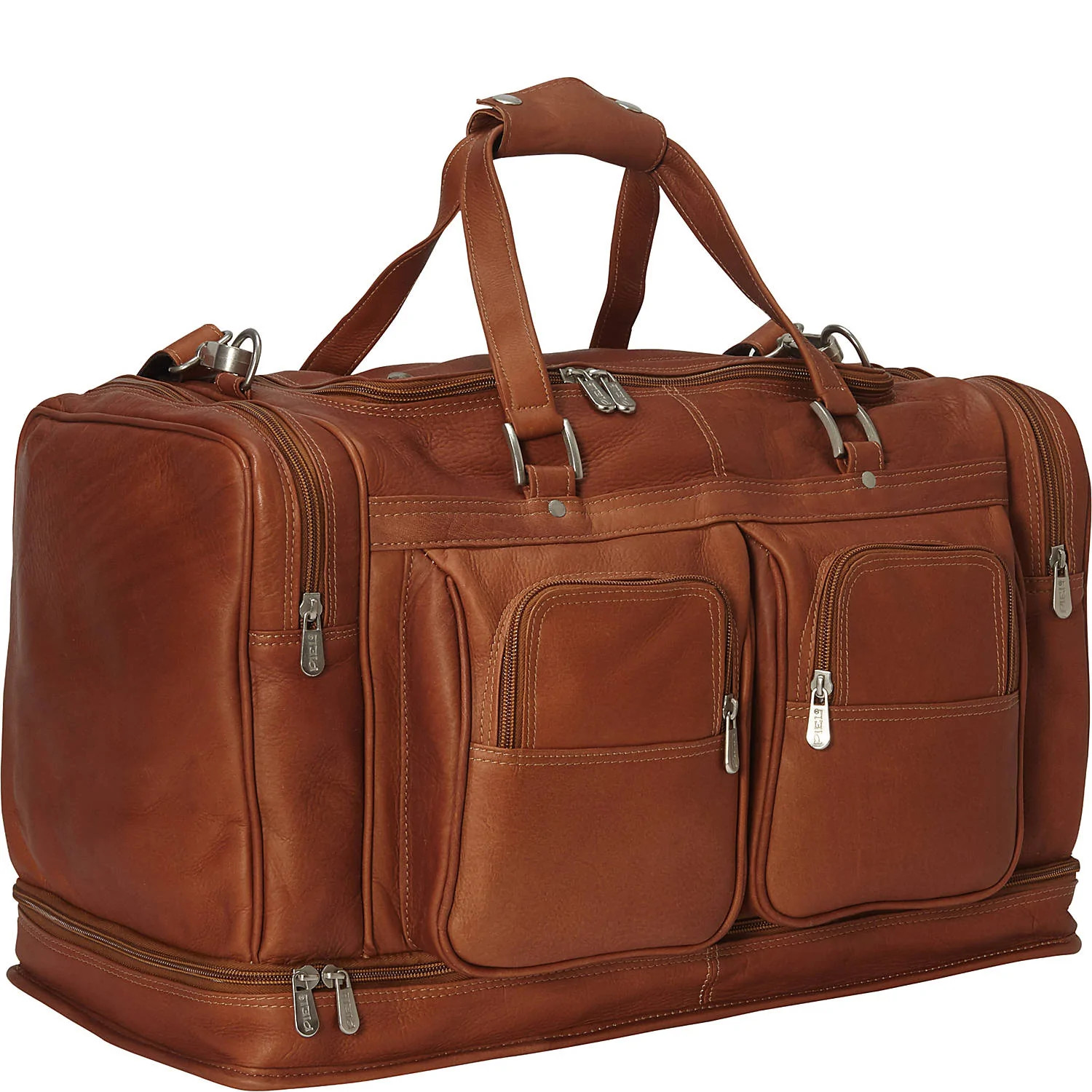 Piel Leather False Bottom Duffle Bag
