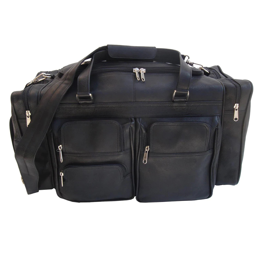 Piel Leather 7720 20 Inch Duffel Bag With Pockets