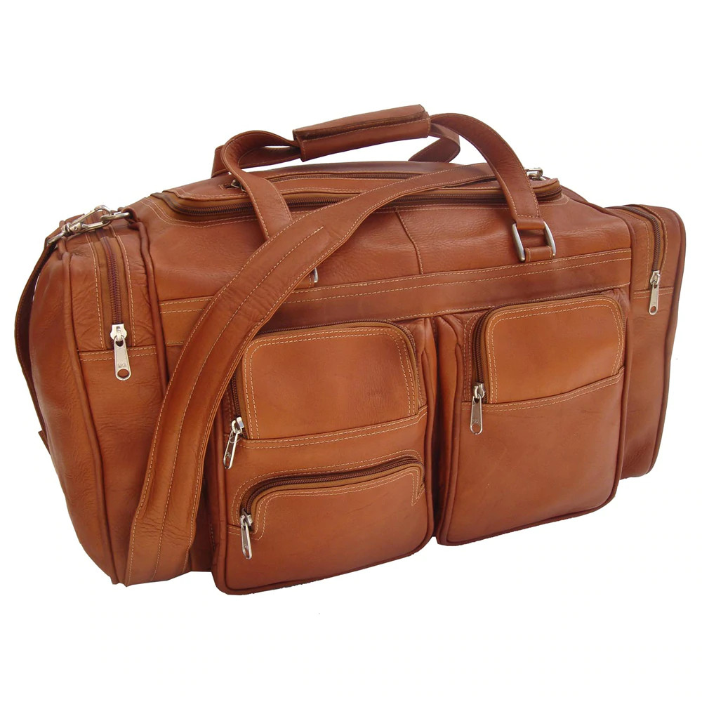 Piel Leather 7720 20 Inch Duffel Bag With Pockets