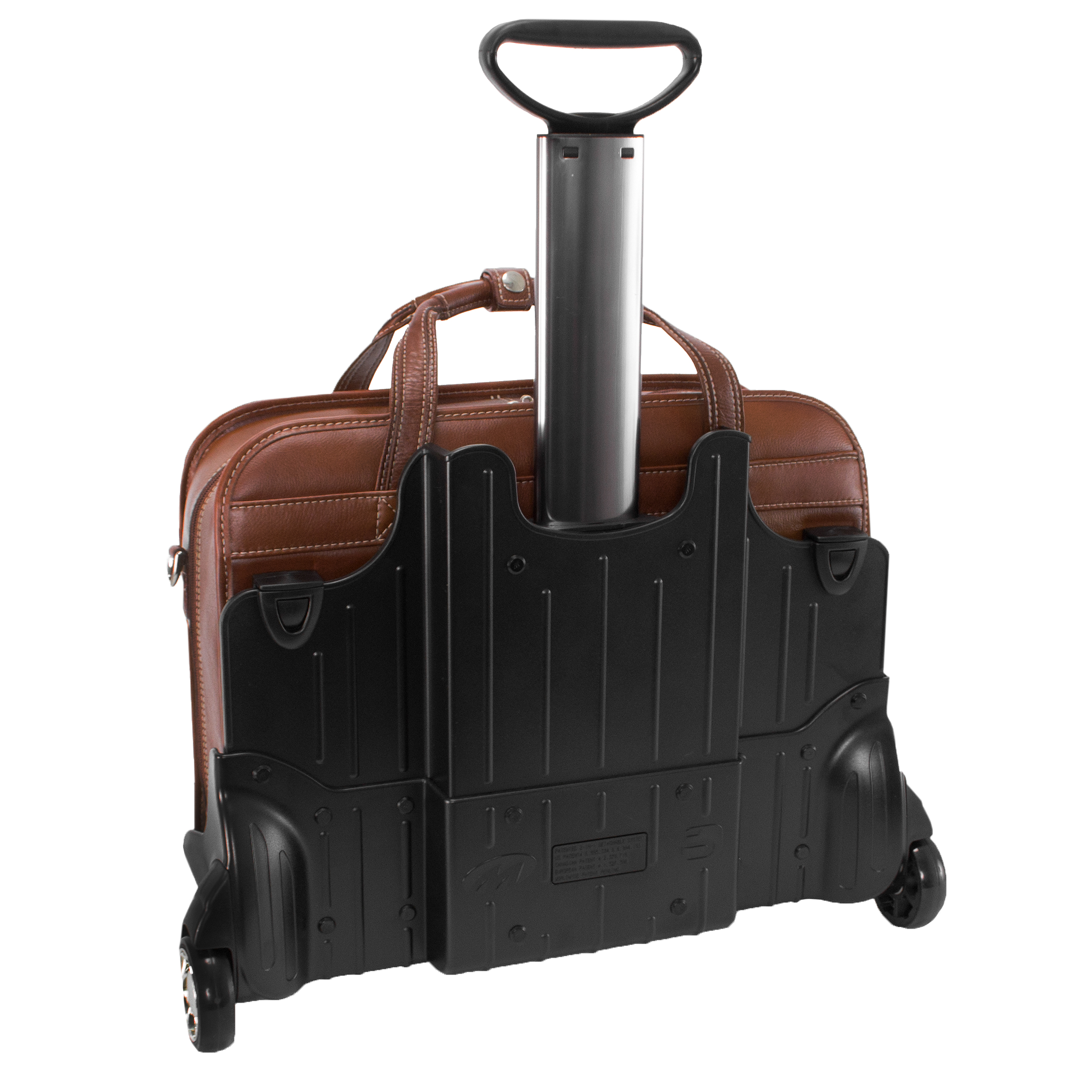 Ashwood Leather Cabin Size Weekend Trolley Bag in Brown