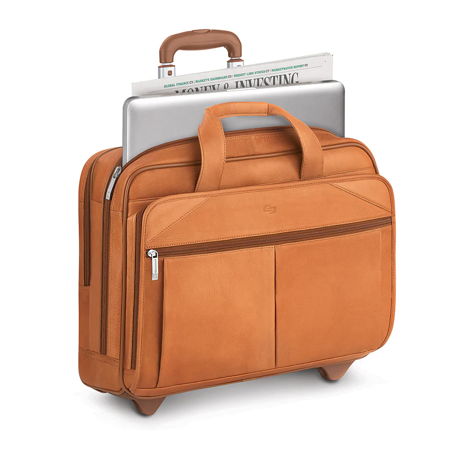 Rolling Briefcase Solo Leather Bag Rolling Briefcase Solo Walker