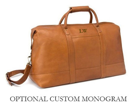 Edmond Jr Leather Weekend Travel Gym Bag / Duffle For Men and Women