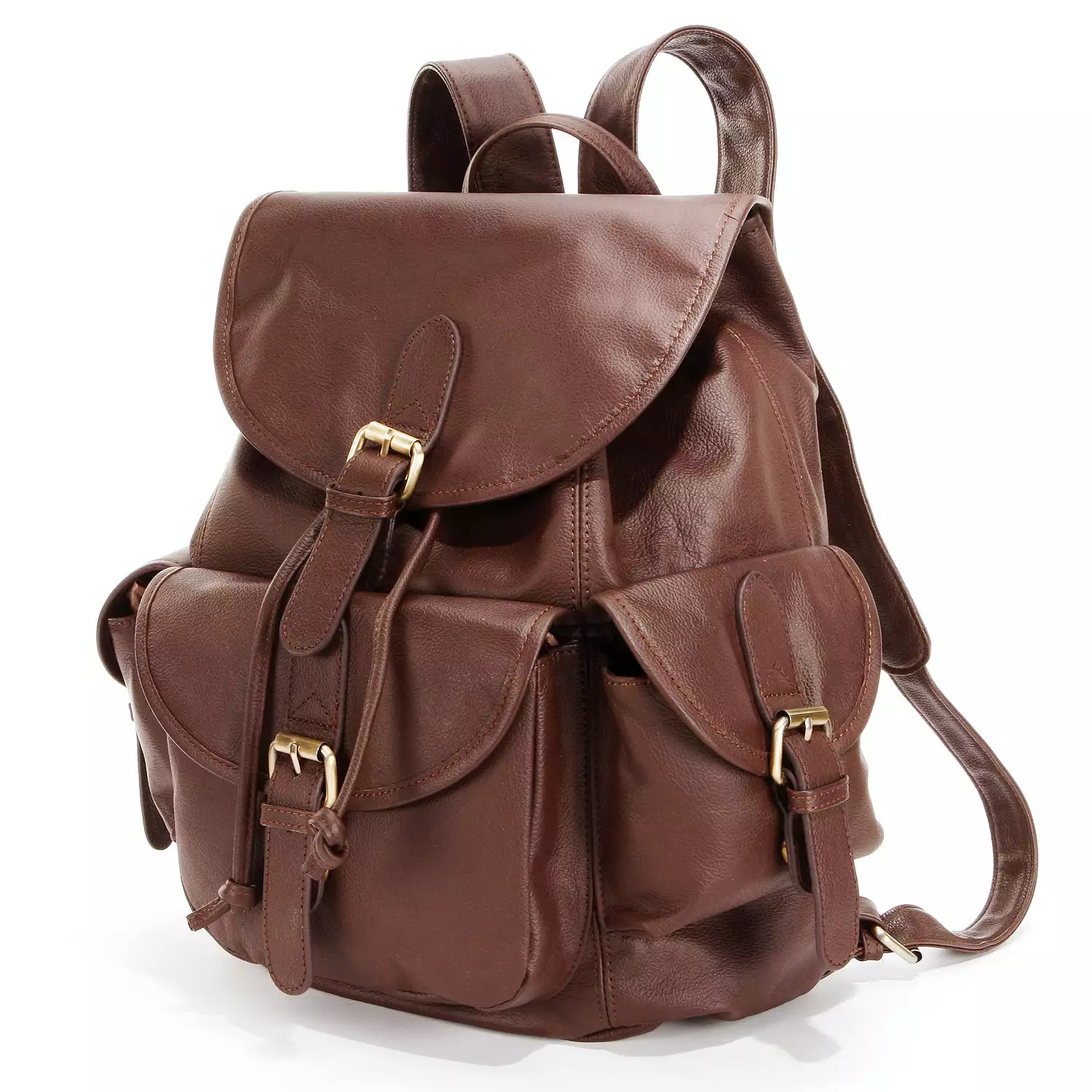 Amerileather Urban Buckle-Flap Backpack (#1822-024) Black