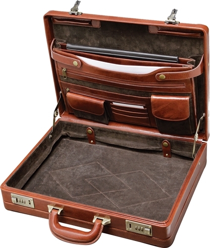 Edmond Leather Expandable Attache Case