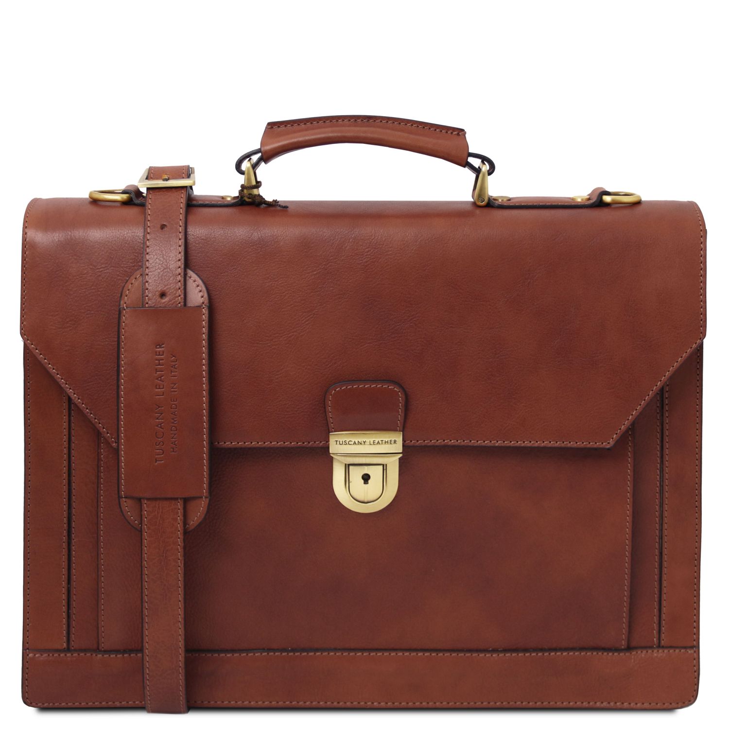 Tuscany Leather Cremona Three Compartment Briefcase
