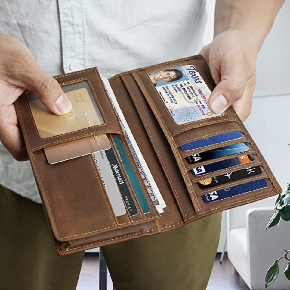 Pratt Leather Vintage Leather Long Wallet Mens Leather Wallet