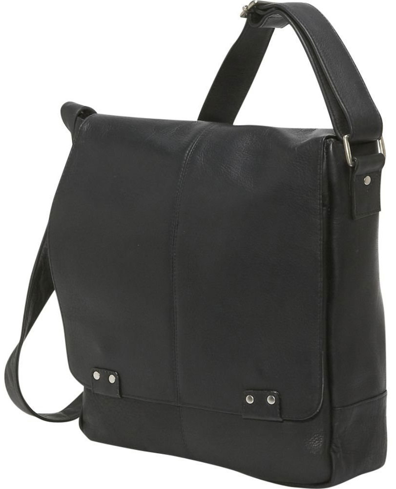 Edmond Leather Deluxe Vertical Messenger Bag
