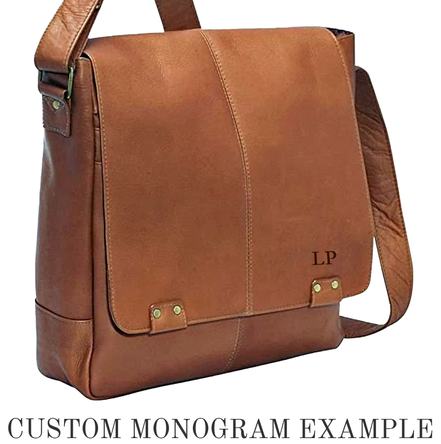 Edmond Leather Deluxe Vertical Messenger Bag