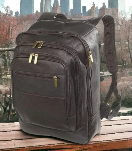Genuine leather full size backpack Amazon.com: Lakshigo Genuine Leather Laptop Backpack for Men  main image 4