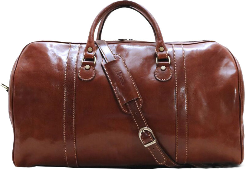 Buccio Asti Italian Leather Duffle Bag Carryon