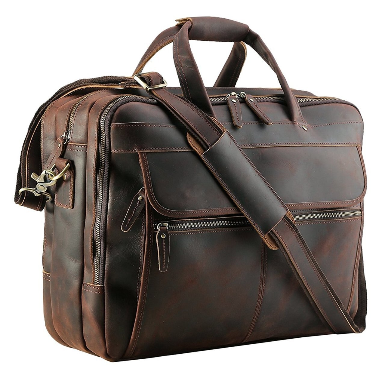 Pratt Leather Large Executive Briefcase - Main Image