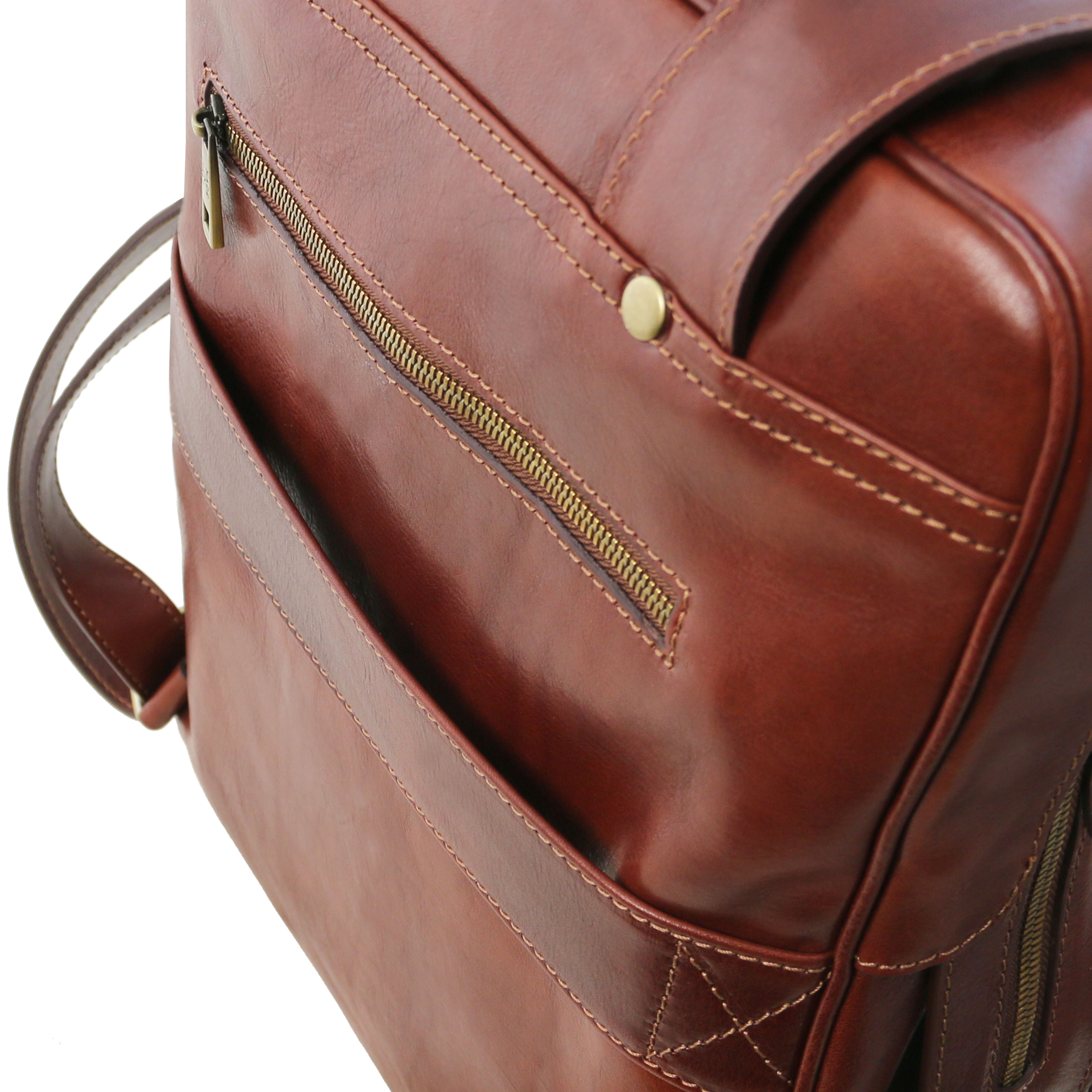 Italian Leather Laptop Backpack for Men