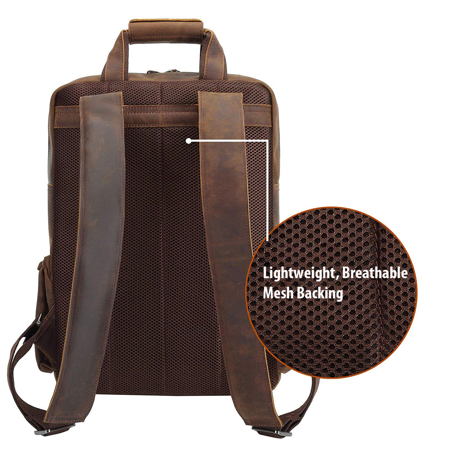 Pratt Leather Multi Pocket Daypack Leather Backpack