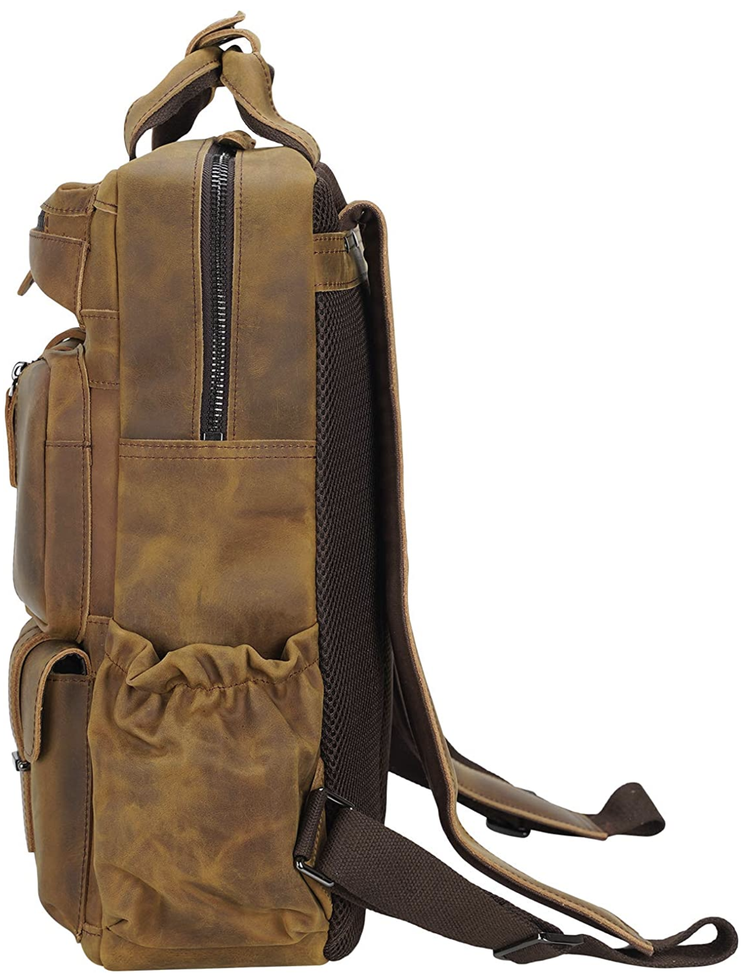 Pratt Leather Multi Pocket Daypack Leather Backpack