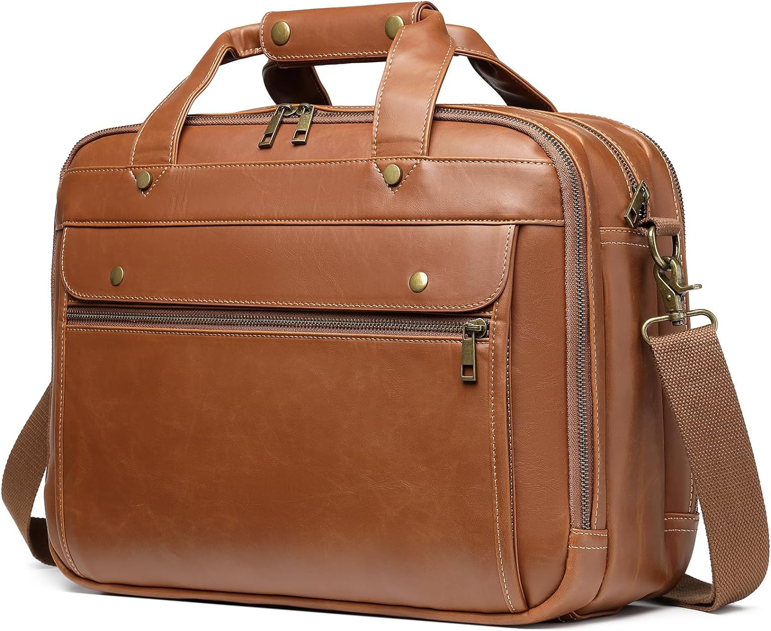 Edmond Leather Delegate Laptop Briefcase