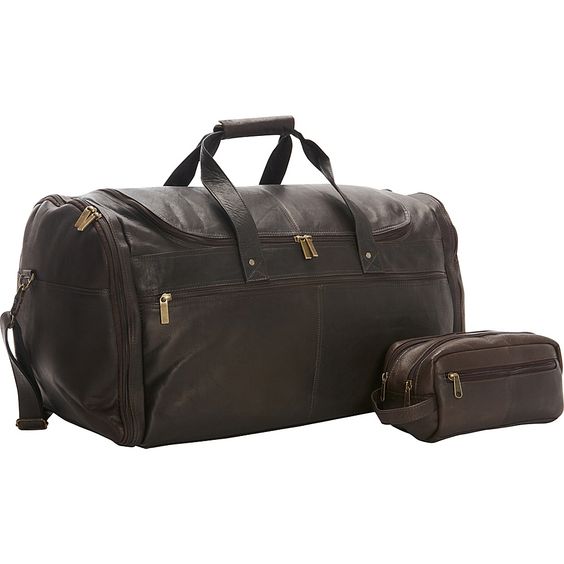 Edmond Jr Leather Weekend Travel Gym Bag / Duffle For Men and Women