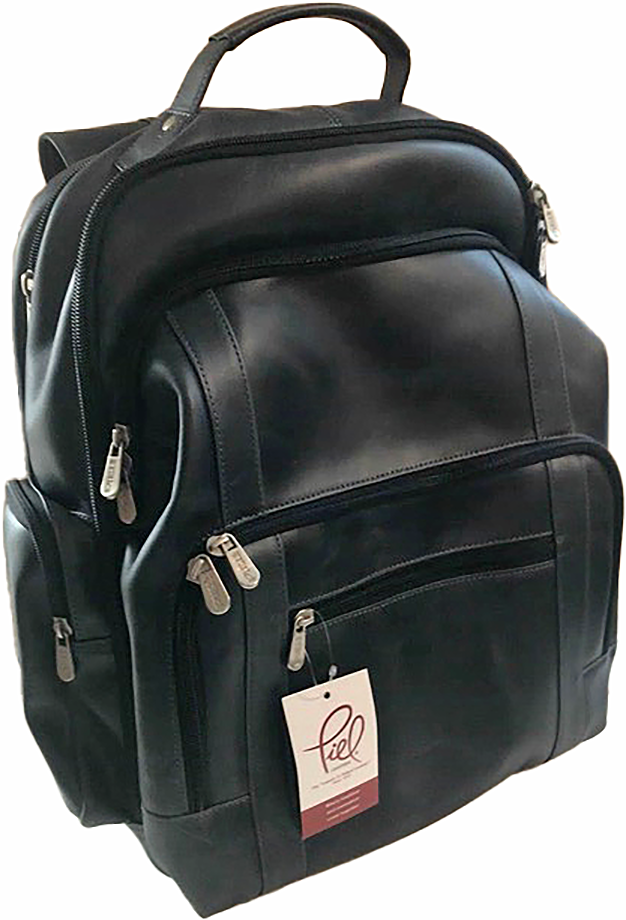 Piel Leather Half-Moon Laptop Backpack 2992