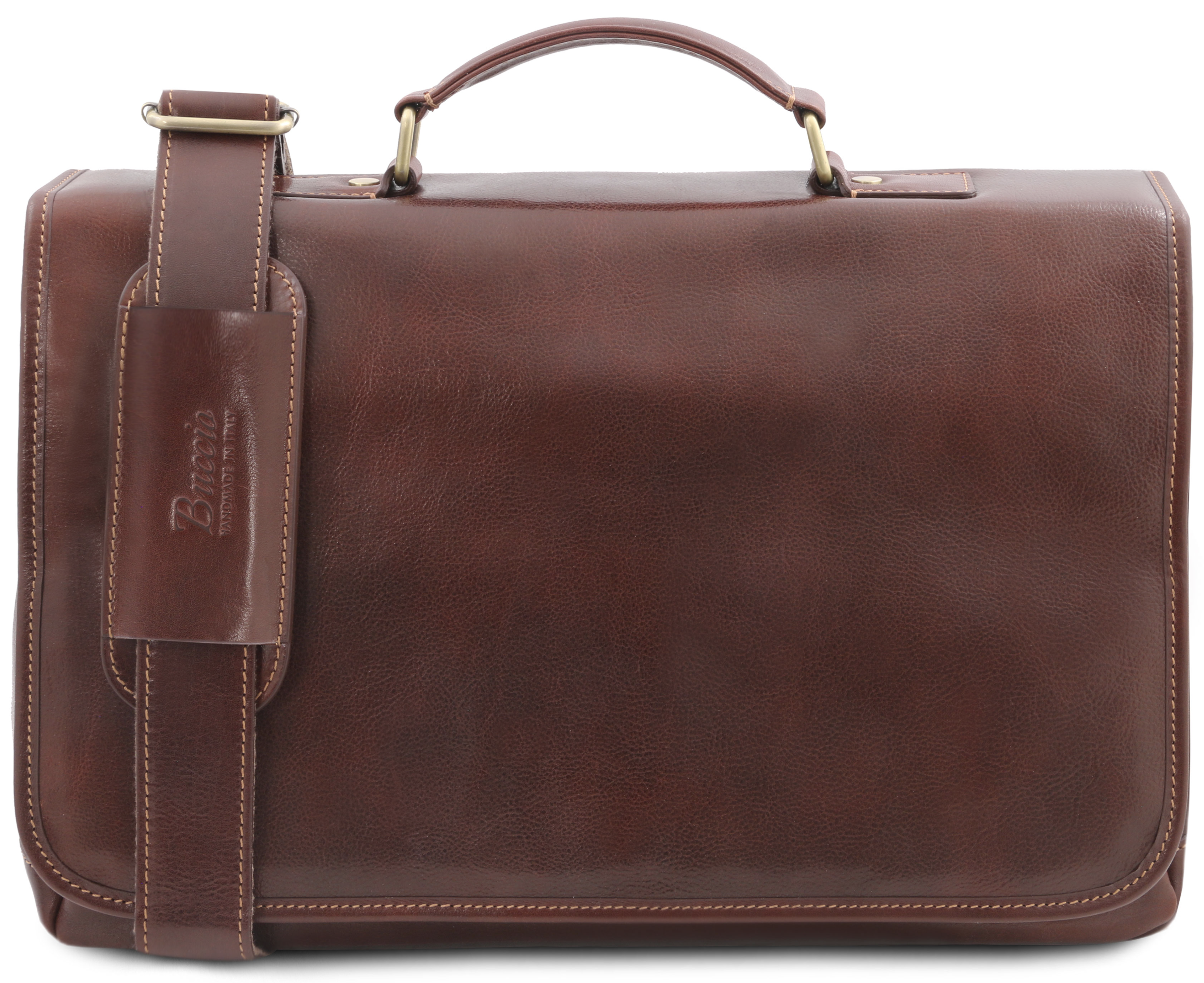 Buccio Palermo Italian Leather Messenger Bag Briefcase