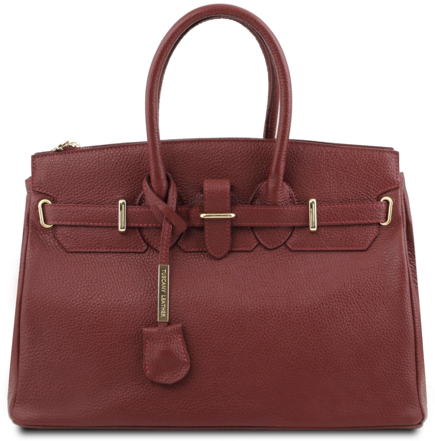 Tuscany Leather TL Bag Leather Handbag With Golden Hardware