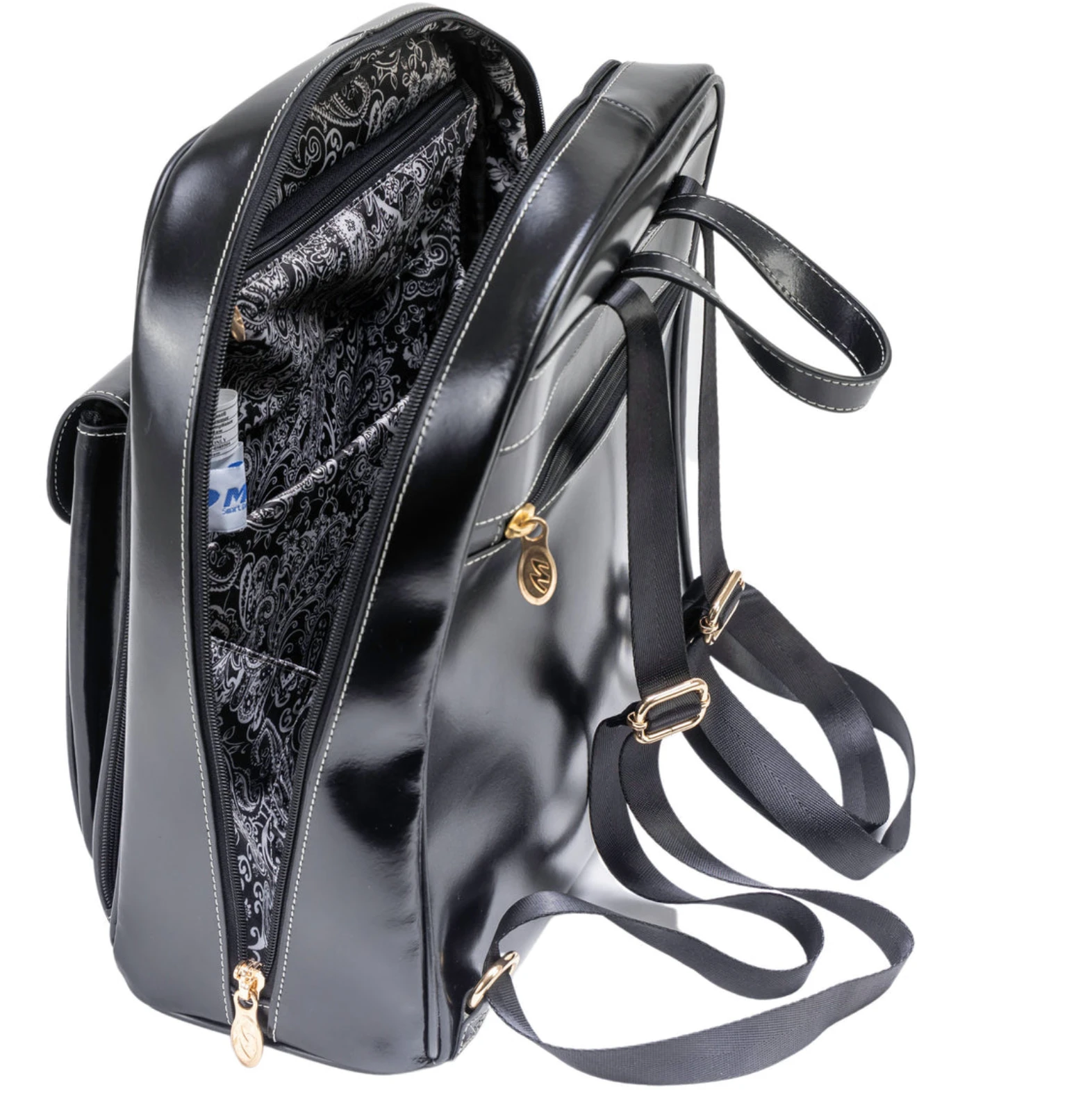 McKlein Madison Leather Business Laptop Tablet Backpack Black Women\'s Bag Amazon.com: McKleinUSA Women main image 3