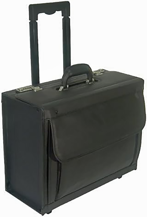 Edmond Leather Catalog Case on Wheels