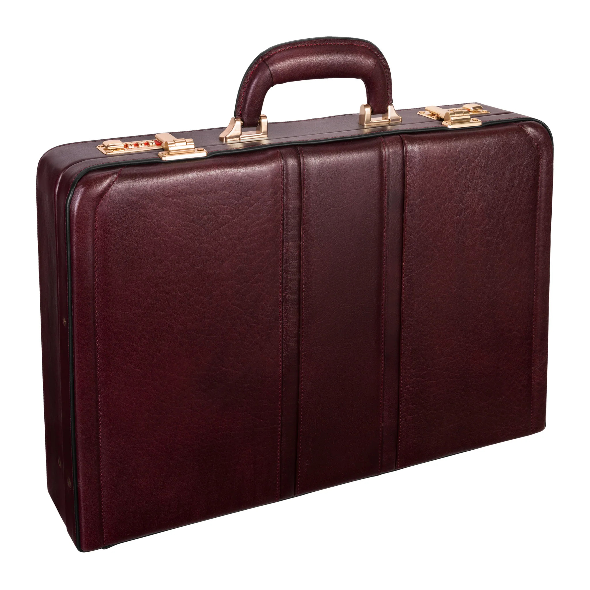 GL CASES C管用　Burgundy color McKlein Daley Leather Attache Case (Burgundy)