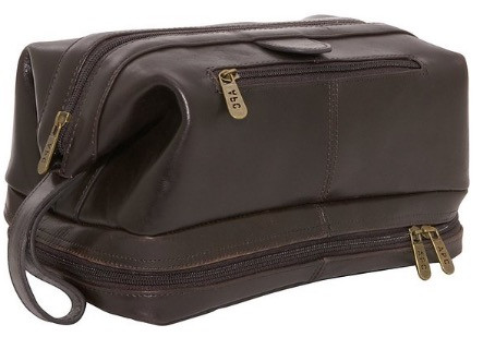 Amerileather Leather Toiletry Bag Brown Amerileather Leather Toiletry Bag Brown