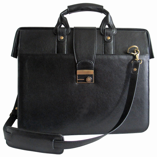 Edmond Leather Doctor Bag Business Briefcase Attorney Briefbag