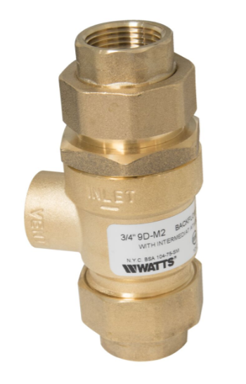 9DM2 BACKFLOW PREVENTER W/ VENT 3/4