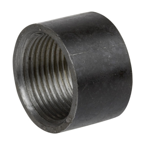 HALF-COUPLING BLK STEEL THD 1 1/2
