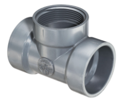 CLEANOUT TEE LABWASTE CPVC 3