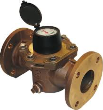 WATER METER 4 BRONZE TURBINE FLGD