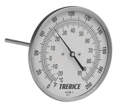 B832-12 25-125F BIMETAL THERMOMETER