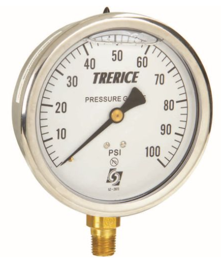 D82LFB 4 1/2 30VAC-0-150 PSI 1/4 LM