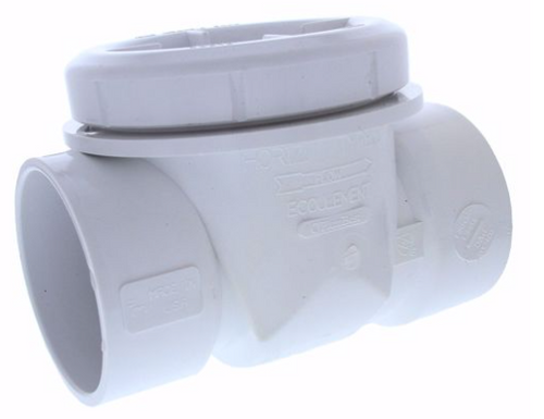 BACKWATER VALVE PVC 4"