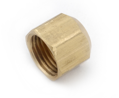 FLARE CAP BRASS 3/8