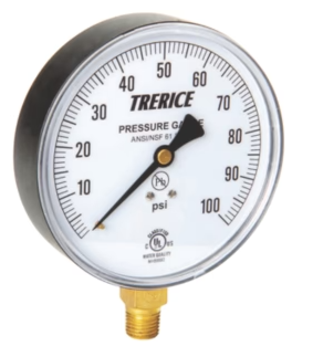 800B 2 1/2 0-100 PSI 1/4 LOWER CONNECTIO