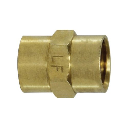 COUPLING BRASS BARSTOCK 1/4