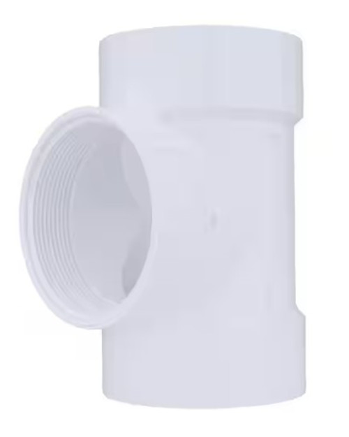 CO TEE PVC DWV HxHxFPT 1 1/2