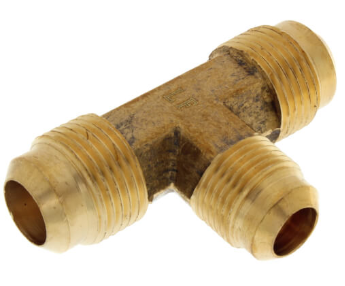 FLARE TEE BRASS 1/4X3/8