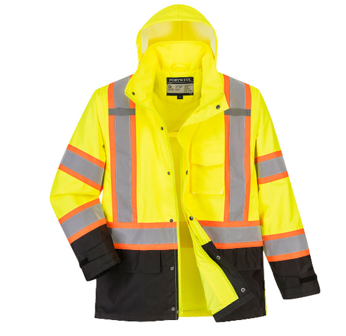 JACKET RAIN HV-Y TAPE CLS3 LRG