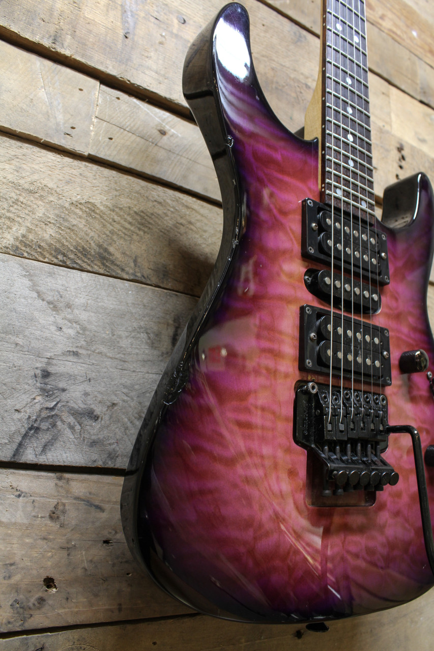 Chavel by Jackson Dinkyタイプ Jackson Dinky Professional 1996 MIJ DX2 Purple Quilt Top Guitar