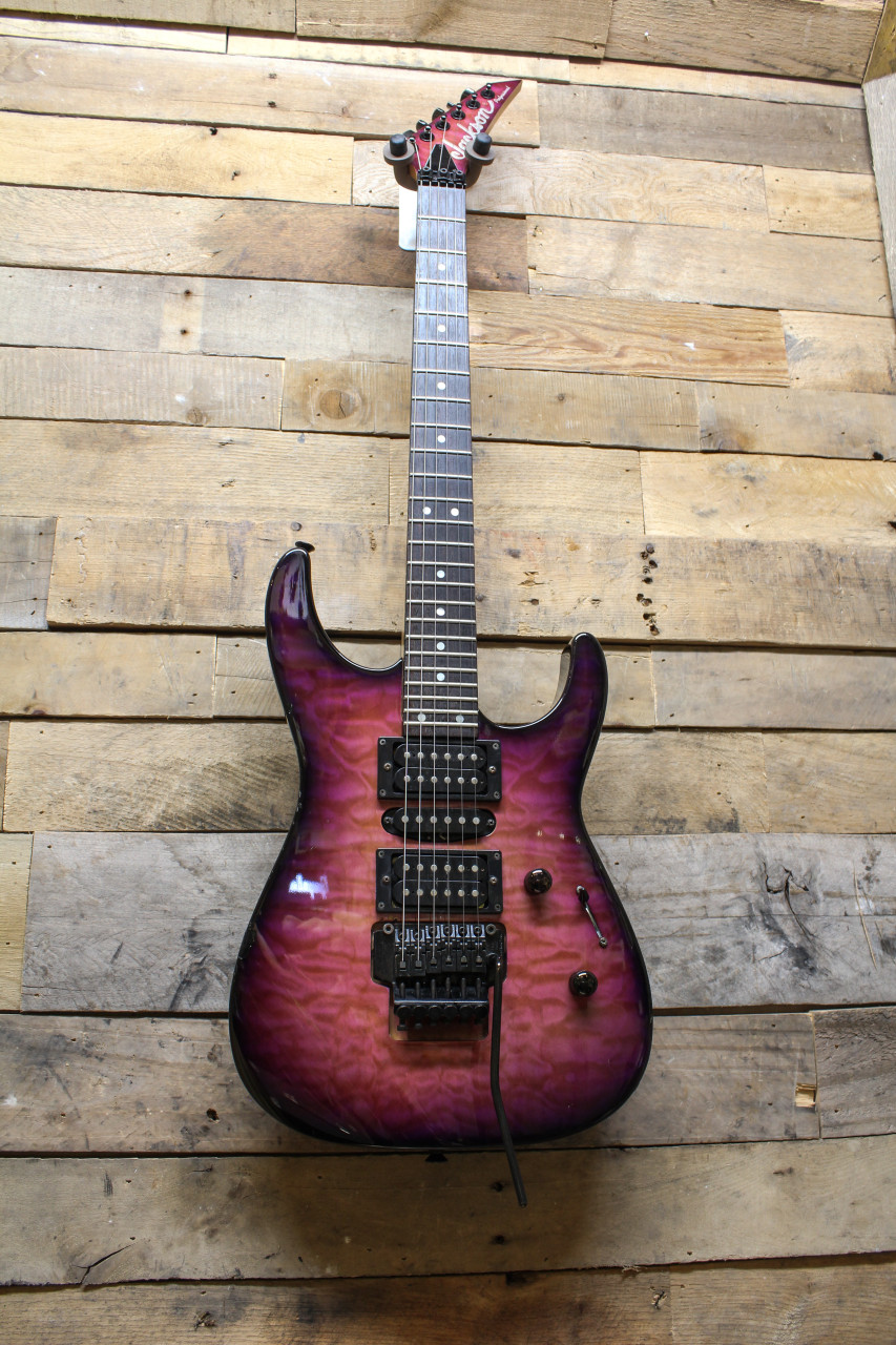 Jackson Dinky Professional 1996 MIJ DX2 Purple Quilt Top Guitar