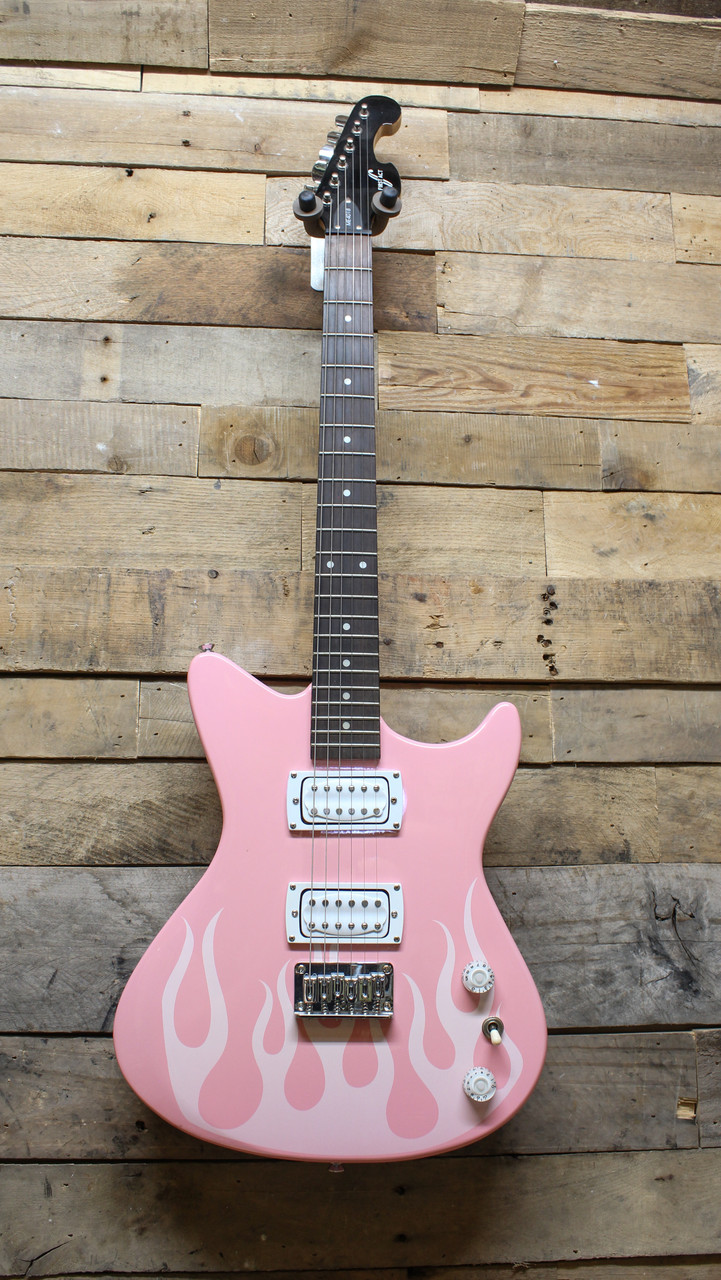 first act pink electric guitar